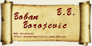 Boban Borojević vizit kartica
